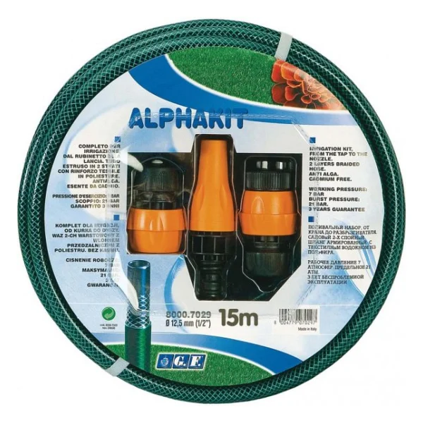GF 8000-7028 1/2 inç 15 m Adaptör Kitli Bahçe Hortumu - Görsel 6