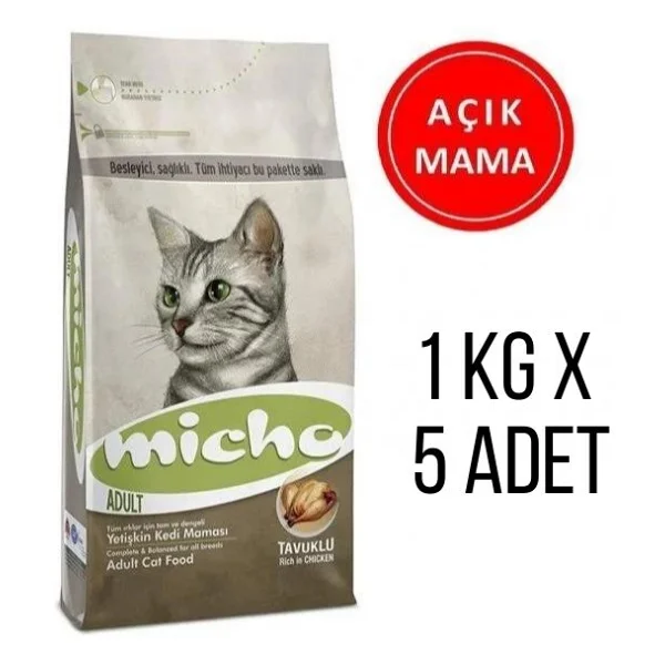 Micho Tavuklu 5 kg Yetişkin Kedi Maması - Açık Paket - Görsel 5