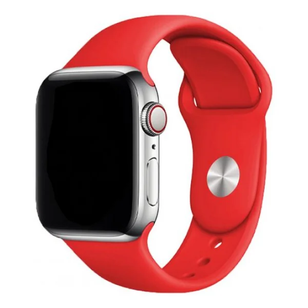 E2M Classic Silikon Apple Watch Kordon 42-44-45-49mm Kırmızı - Görsel 2