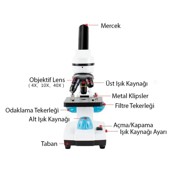 Triline 2000X Zoom Biyolojik HD Dijital Monoküler Mikroskop Kiti - Görsel 3