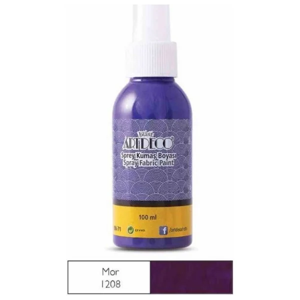 Artdeco 1208 100 ml Mor Sprey Kumaş Boyası - Görsel 3