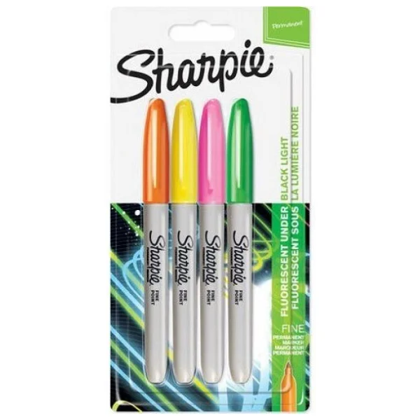 Sharpie Fine Neon 4'lü Permanent Marker Kalem Seti - Görsel 3