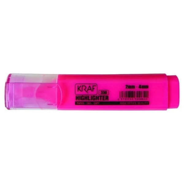 Kraf 330 Pembe Fosforlu Kalem - Görsel 4