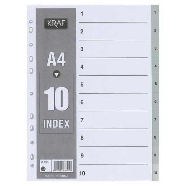 Kraf 1010 A4 1-10 Rakam Plastik Seperatör - Görsel 2