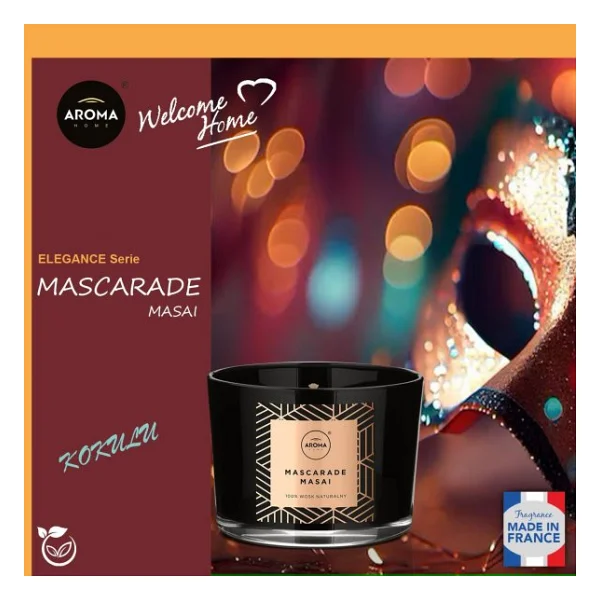 Aroma Home Elegance Kokulu Mum Mascarade Masai 115gr. - Görsel 4