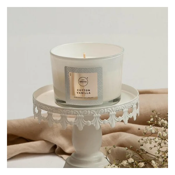 Aroma Home Elegance Kokulu Mum Cotton Vanilla 115gr. - Görsel 5