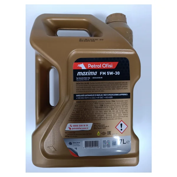 Petrol Ofisi Maxima FM 5W-30 7 lt Motor Yağı - 2026 - Görsel 2