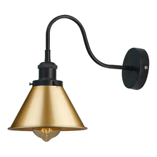Rsylight Retro Siyah Gold Metal Modern Dekoratif Rustik Aplik - Görsel 2