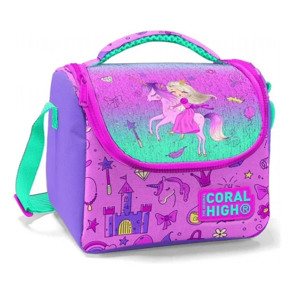 Coral High 11863 Unicornlu Prenses Desenli Termoslu Beslenme Çantası - Görsel 3