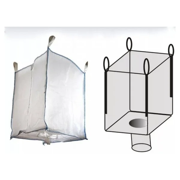 5 Adet Sanayi Tipi Big Bag Büyük Grit Çuval 90x90x120 CM Alt Bacalı Tahliyeli - Görsel 2