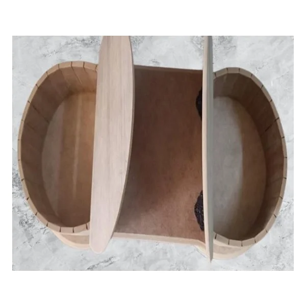 Hobi Adn 90239 Dekoratif Kapaklı Kutu Tek Çekmece Ahşap Mdf Ham Model El Yapım - Görsel 3