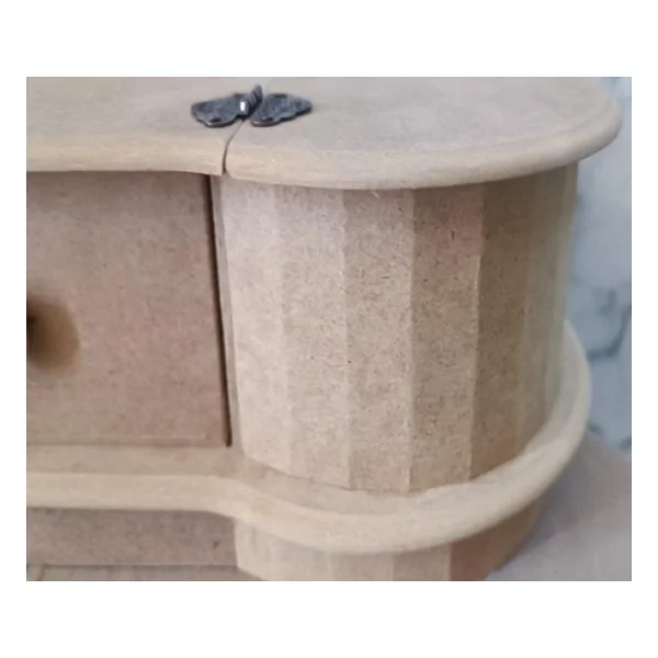 Hobi Adn 90239 Dekoratif Kapaklı Kutu Tek Çekmece Ahşap Mdf Ham Model El Yapım - Görsel 9