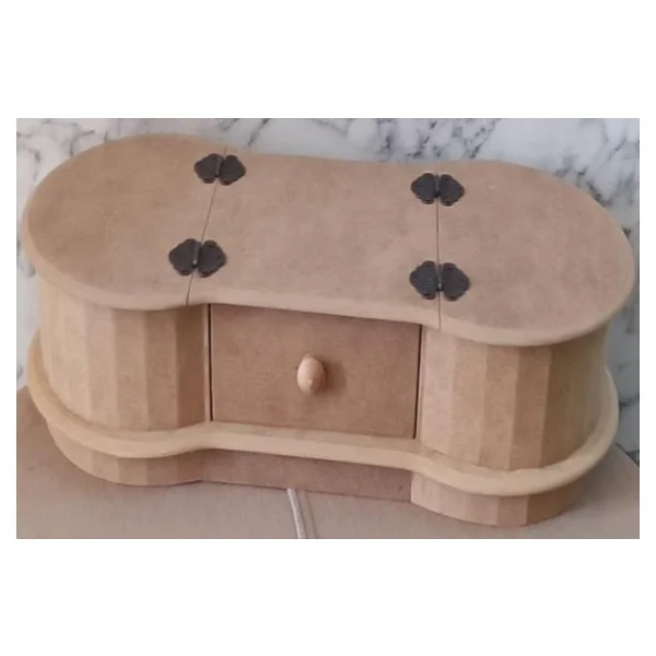 Hobi Adn 90239 Dekoratif Kapaklı Kutu Tek Çekmece Ahşap Mdf Ham Model El Yapım - Görsel 10