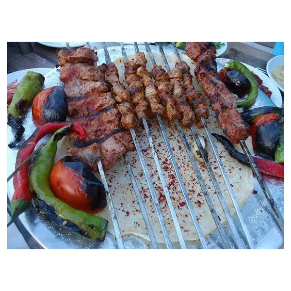 Kare Çöp Şiş Ciğer Şiş Tavuk Şiş Kuşbaşı Et Şişi 10 Adet 70 Cm - Görsel 2
