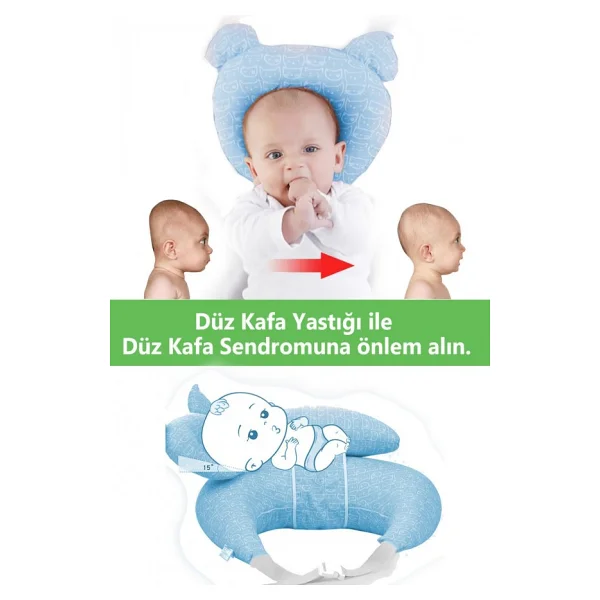 Lüx Emzirme Yastığı Emzirme Minderi Mavi Emzirme Destekleyici Yastık Bebek Oturma Destek Minderi Mavi - Görsel 4