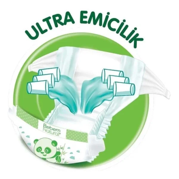 Bebem Natural 6 Numara Ekstra Large 64'lü 3 Adet Bebek Bezi - Görsel 8