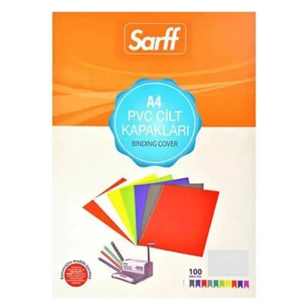 Sarff Cilt Kapağı A4 160 Micron PVC Opak Beyaz 100'lü - Görsel 2