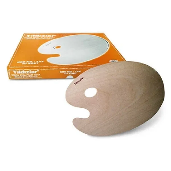 Yıldızlar Palet Ahşap Oval Palet No:1 - Görsel 6