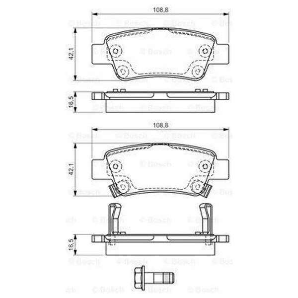 Honda CR-V Arka Fren Balatası 2012-2016 BOSCH - Görsel 4