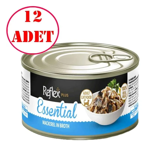 Reflex Plus Essential Uskumrulu 70 gr 12'li Yetişkin Konserve Kedi Maması - Görsel 5
