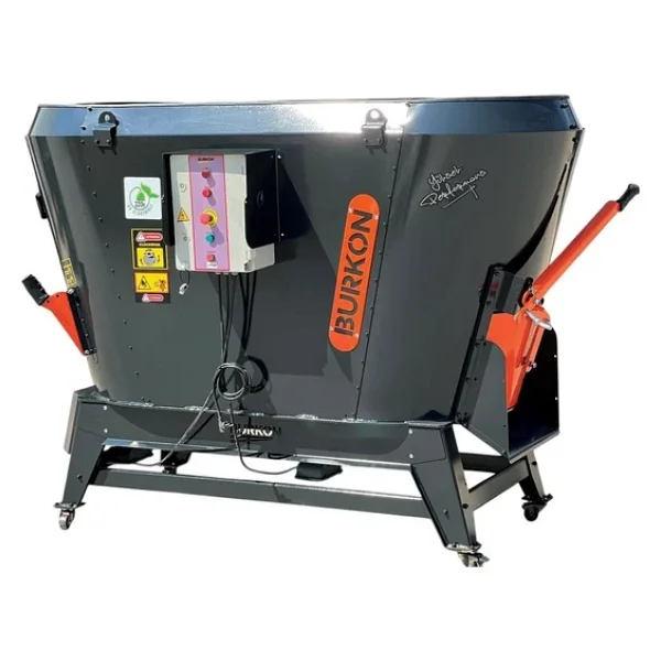 Burkon 1.8 m3 Çift Helezon Dikey Ev Elektrikli Yem Karma Makinası 220V - Görsel 3