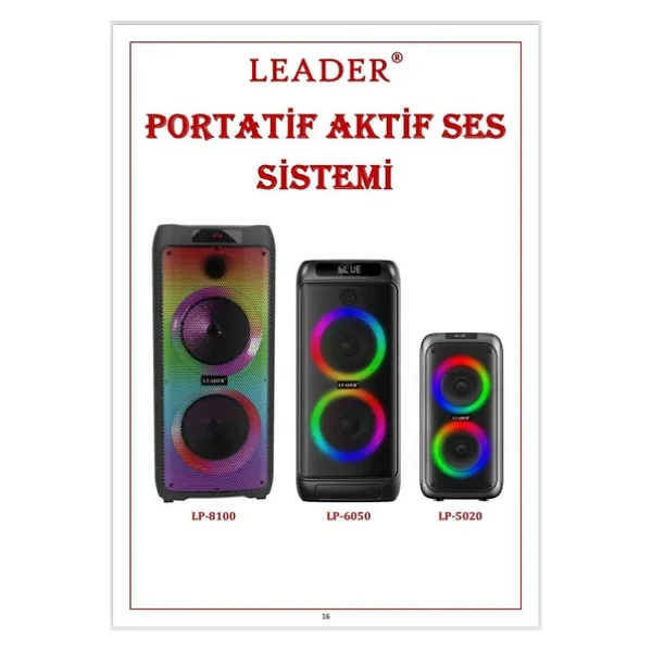 Leader LP-5020 Taşınabilir Ses Sistemi - Görsel 7