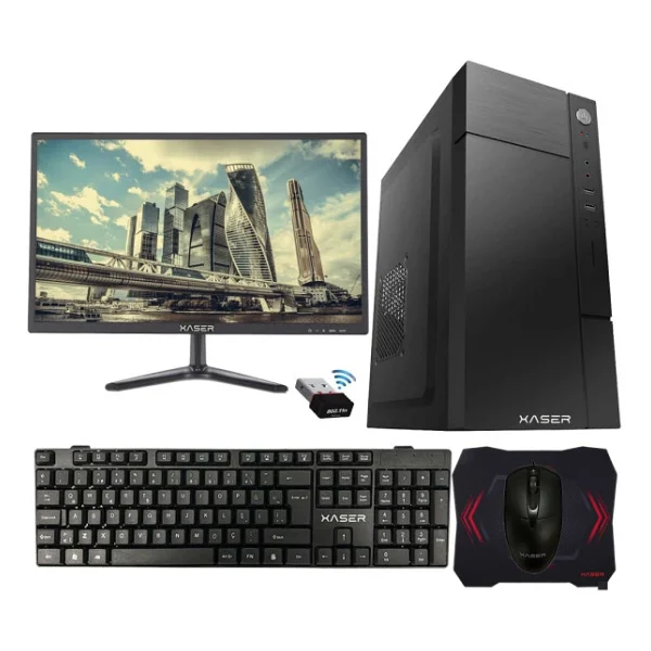 Xaser XSR110 I3 2100 8gb Ram 128GB SSD 21.5" Monitör Masaüstü Ofis Bilgisayarı - Görsel 2
