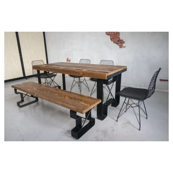 deryawood Masif Ahşap Yemek Masası 220x85 cm - Görsel 3