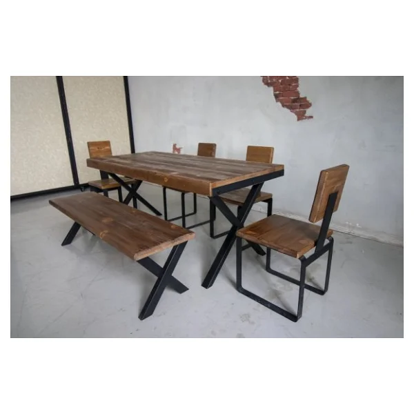 Deryawood Masif Ahşap Yemek Masası 140cm X 85cm - Görsel 2