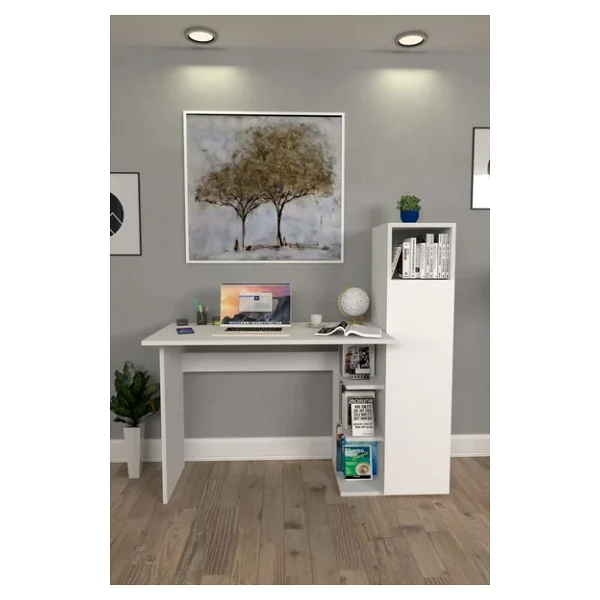 Moonlife Diamond Beyaz Dolaplı Çalışma Masası - Görsel 2