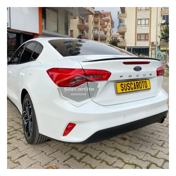Ford Focus 4 2018 ve Sonrası Sedan Uyumlu Bagaj Üstü Spoiler Bagaj Çıtası Piano Black Parlak Siyah - Görsel 2