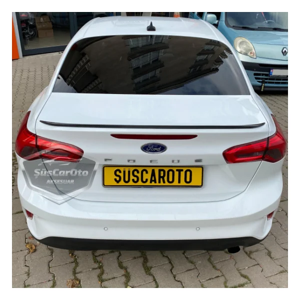 Ford Focus 4 2018 ve Sonrası Sedan Uyumlu Bagaj Üstü Spoiler Bagaj Çıtası Piano Black Parlak Siyah - Görsel 4