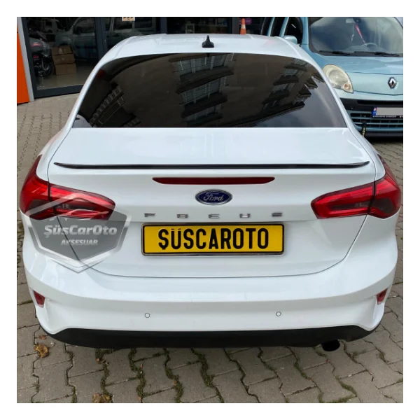 Ford Focus 4 2018 ve Sonrası Sedan Uyumlu Bagaj Üstü Spoiler Bagaj Çıtası Piano Black Parlak Siyah - Görsel 6