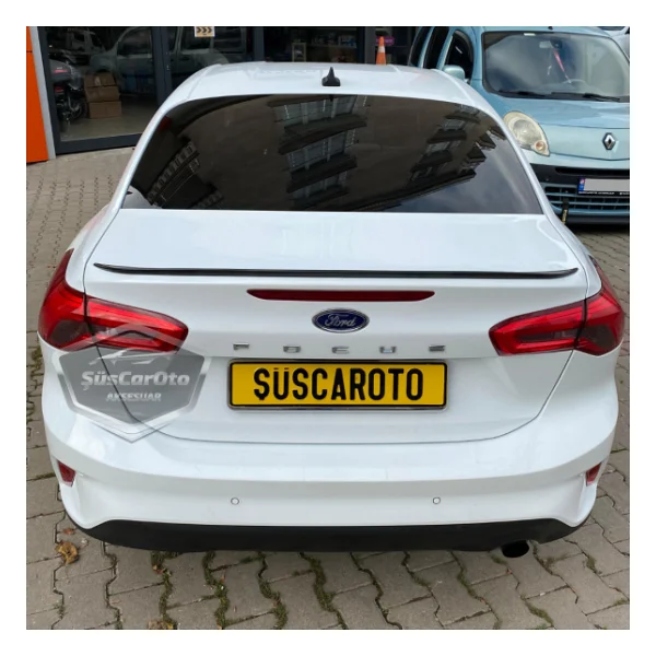Ford Focus 4 2018 ve Sonrası Sedan Uyumlu Bagaj Üstü Spoiler Bagaj Çıtası Piano Black Parlak Siyah - Görsel 10