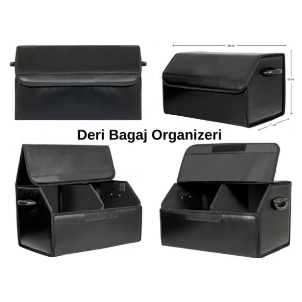 Oto Bagaj Organizeri Deri Bagaj Kutu Çanta - Görsel 2