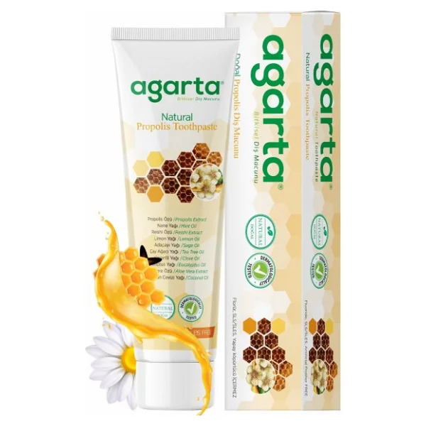 Agarta Doğal Propolis 100 ml 2 Adet Florürsüz Diş Macunu - Görsel 2