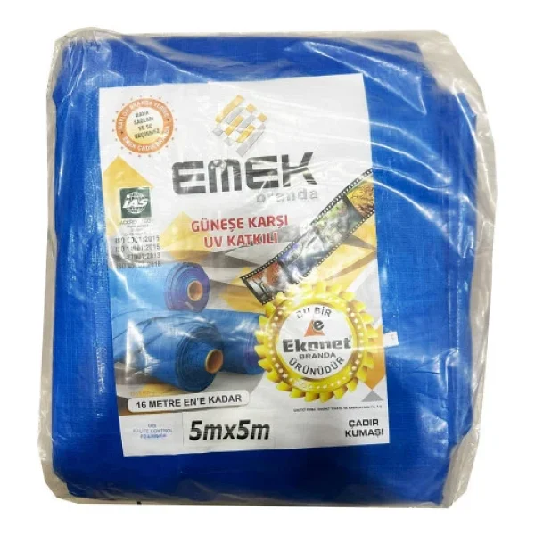 Emek Çadır Kumaşı Branda Tente UV Güneşlik Gölgelik Koruma Yağmur Su Geçirmez - 5x5 Metre - 1 Paket - Görsel 6