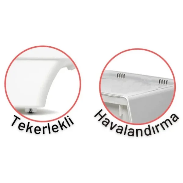 Motek Tekerlekli Patateslik Soganlik Oyuncak Kutusu Patateslik Soganlik Sepeti 3X12lt Beyaz+Gri - Görsel 10
