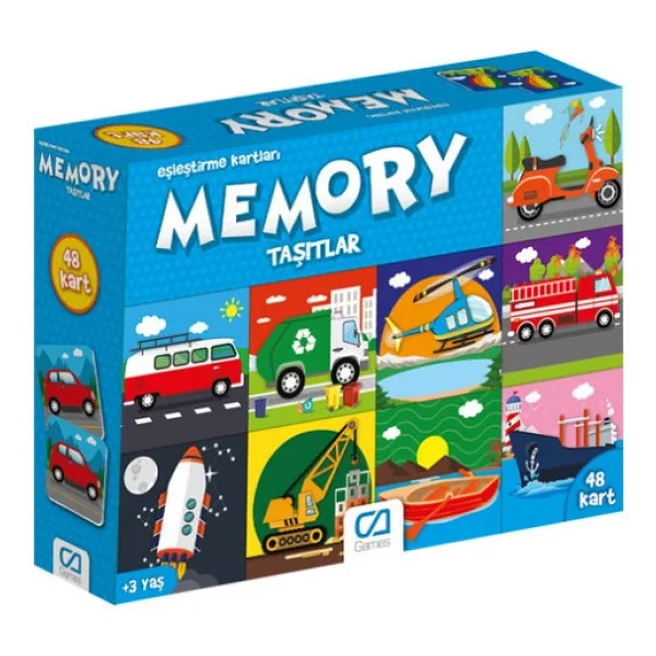 CA Games Memory Taşıtlar 48 Kart Eşleştirme Kartları - Görsel 6