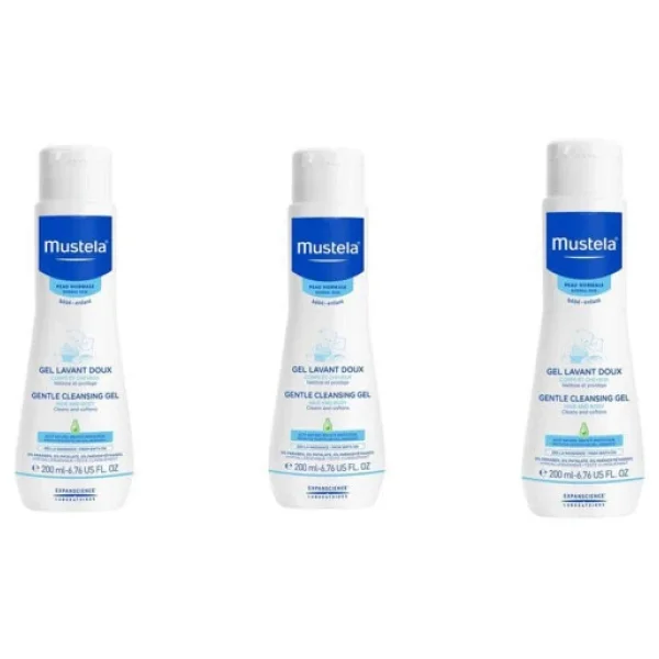 Mustela Gentle Cleansing Gel Yenidoğan Şampuanı 200 ml 3 Adet - Görsel 3