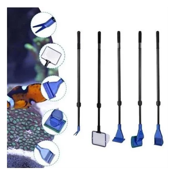5 In 1 Akvaryum Tankı Temizleme Seti Akvaryum Balığı Bakım Seti- - Görsel 4