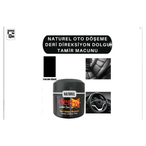 Derby Siyah Deri Döşeme Çatlak Giderici Dolgu Tamir Macunu - Görsel 4