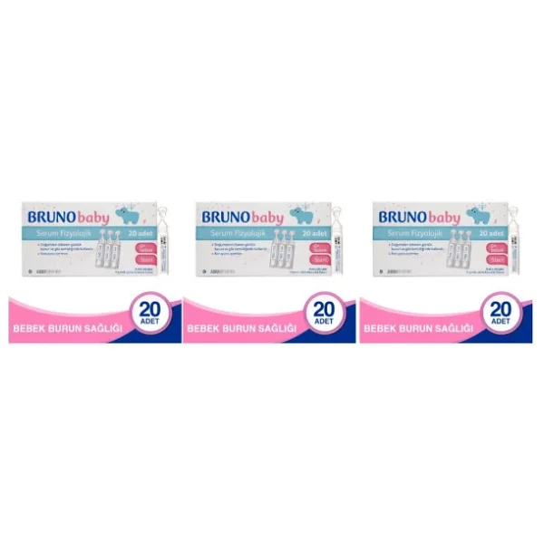Bruno Baby 5 ml 20'li Flakon 3 Paket Serum Fizyolojik - Görsel 2