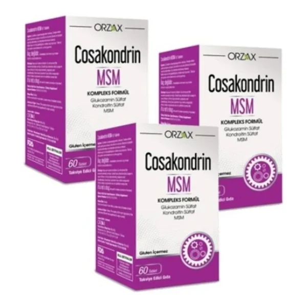 Orzax Cosakondrin MSM 60 Tablet 3'lü - Görsel 4