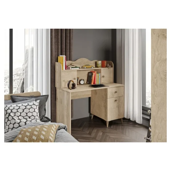 KZNMOB HOME Akasya Modern Genç Odası Takımı Meşe - 4 Parçalı Ve Tamamı 1. Kalite Mdf - Görsel 4