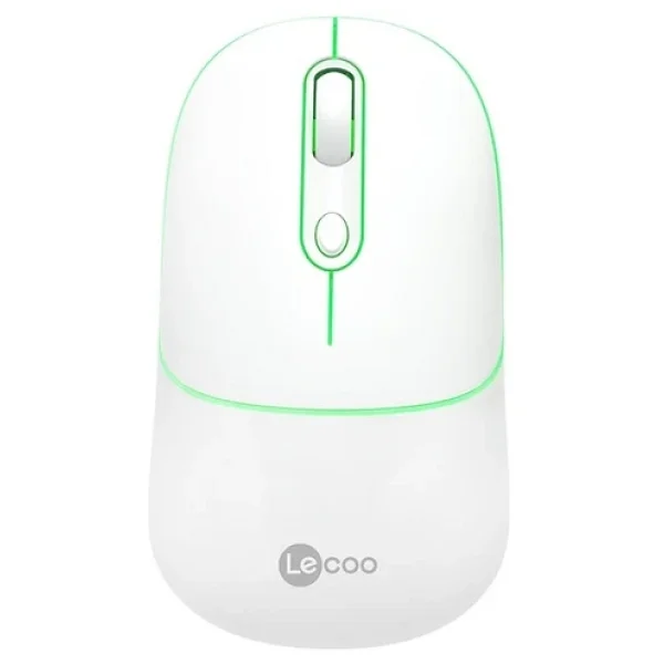 Lenovo Lecoo WS210 Beyaz RGB Şarjlı Sessiz Ergonomik Optik Kablosuz Mouse - Görsel 8
