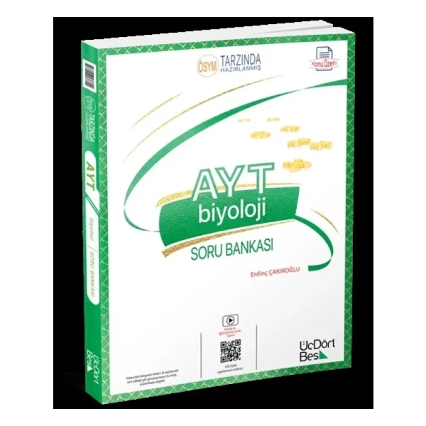 ÜçDörtBeş Yayınları AYT Biyoloji Soru Bankası 2024 - Görsel 3