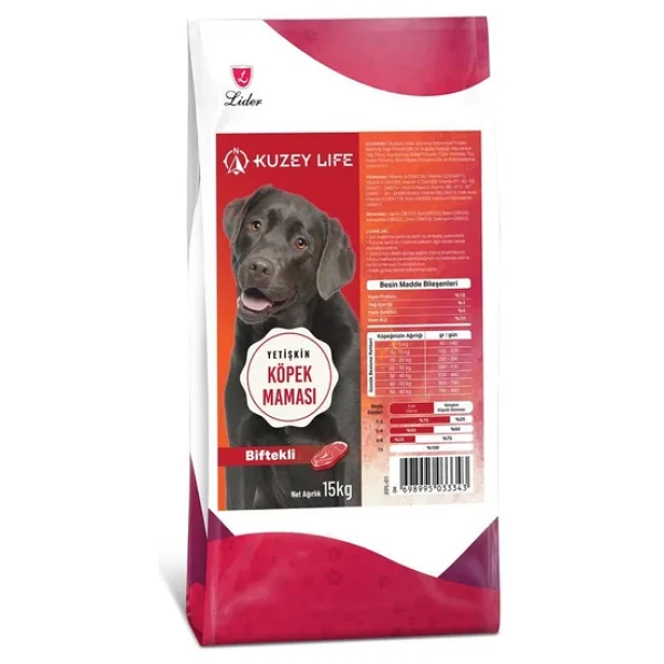 Kuzeylife Biftekli 15 kg Yetişkin Köpek Maması - Görsel 4