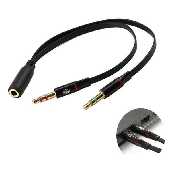 Kulaklık Mikrofon Ayırıcı 3.5mm Çevirici Switch Splitter - Görsel 6
