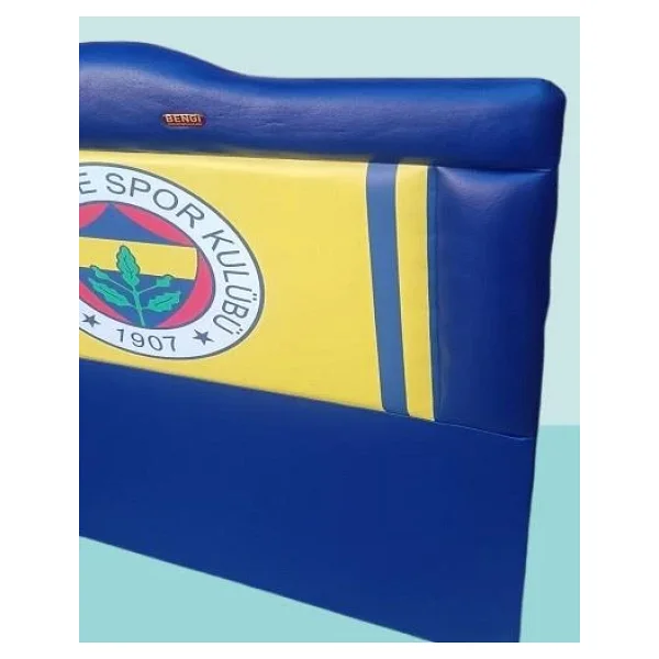 Başlık 90315 DK Tek Kişilik 90 Taraftar FENERBAHÇE Suni Deri Mavi Kumaş El Yapım - Görsel 3